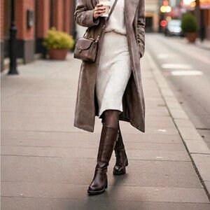 Clarks Gore-Tex Tall Leather Boots Brown Waterproof Riding Style 5 US